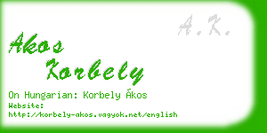 akos korbely business card